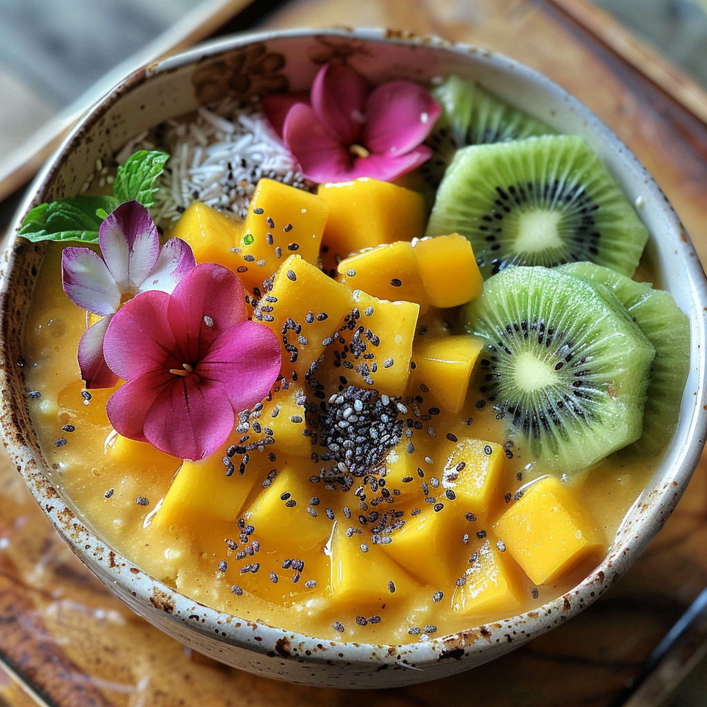 Mango Dragon Fruit Smoothie Bowl Recipe 3 Mango Dragon Fruit Smoothie Bowl Recipe - Recipe Image