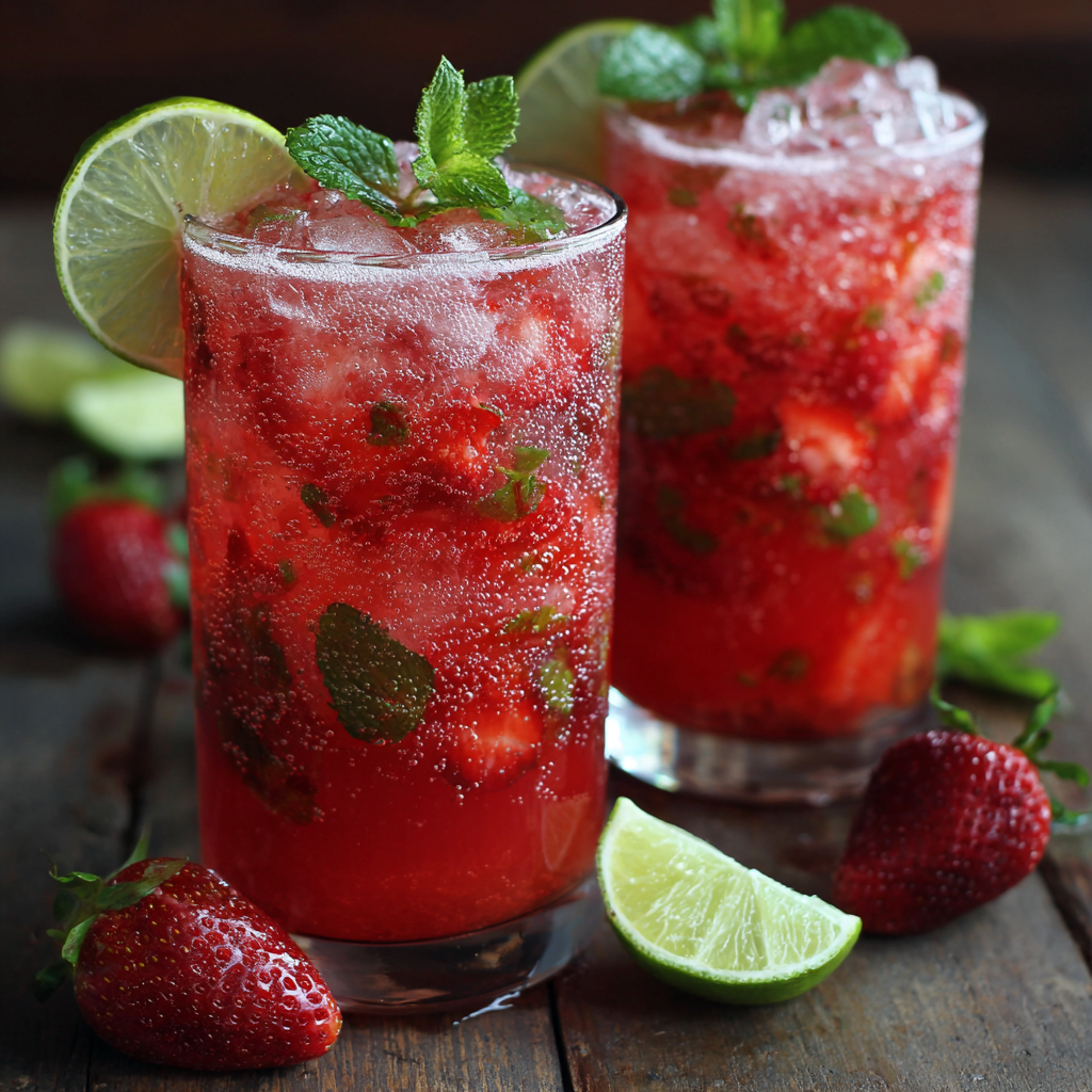 Watermelon Strawberry Cooler Recipe - Recipe Image