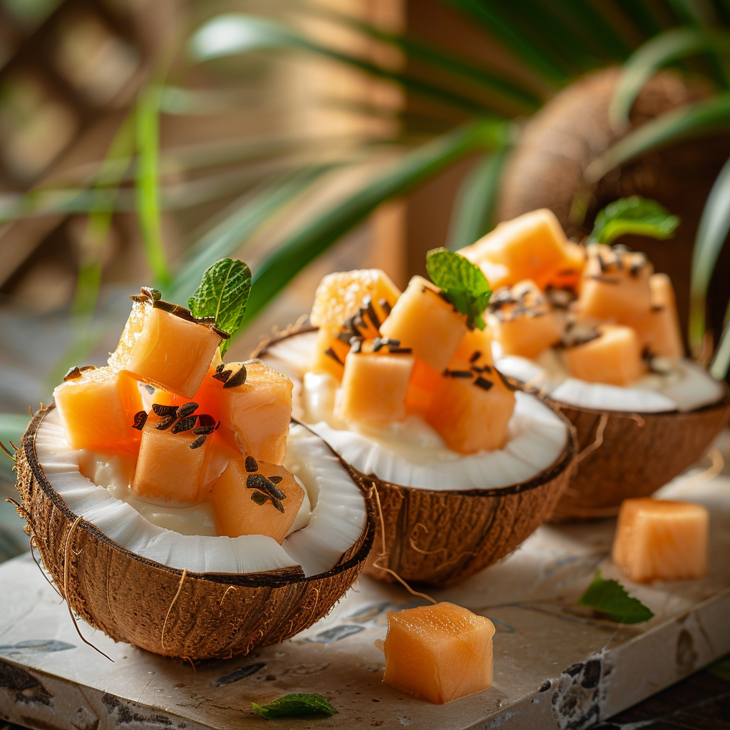 Tropical Papaya Coconut Cups Recipe - Recipe Image