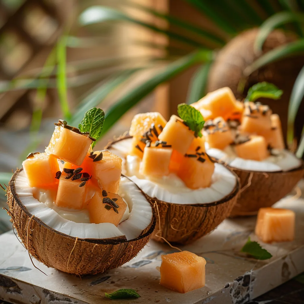 Tropical Papaya Coconut Cups Recipe - Recipe Image