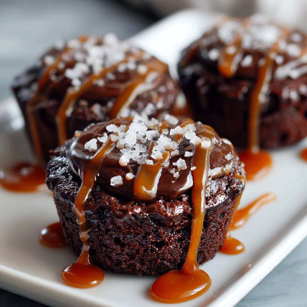 Salted Caramel Brownie Cups Recipe - Recipe Image