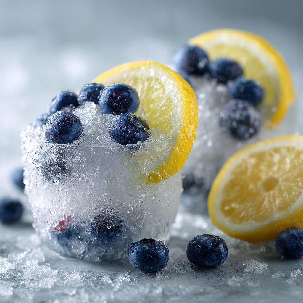 Blueberry Lemon Ice Cups Recipe 3 Blueberry Lemon Ice Cups Recipe - Recipe Image