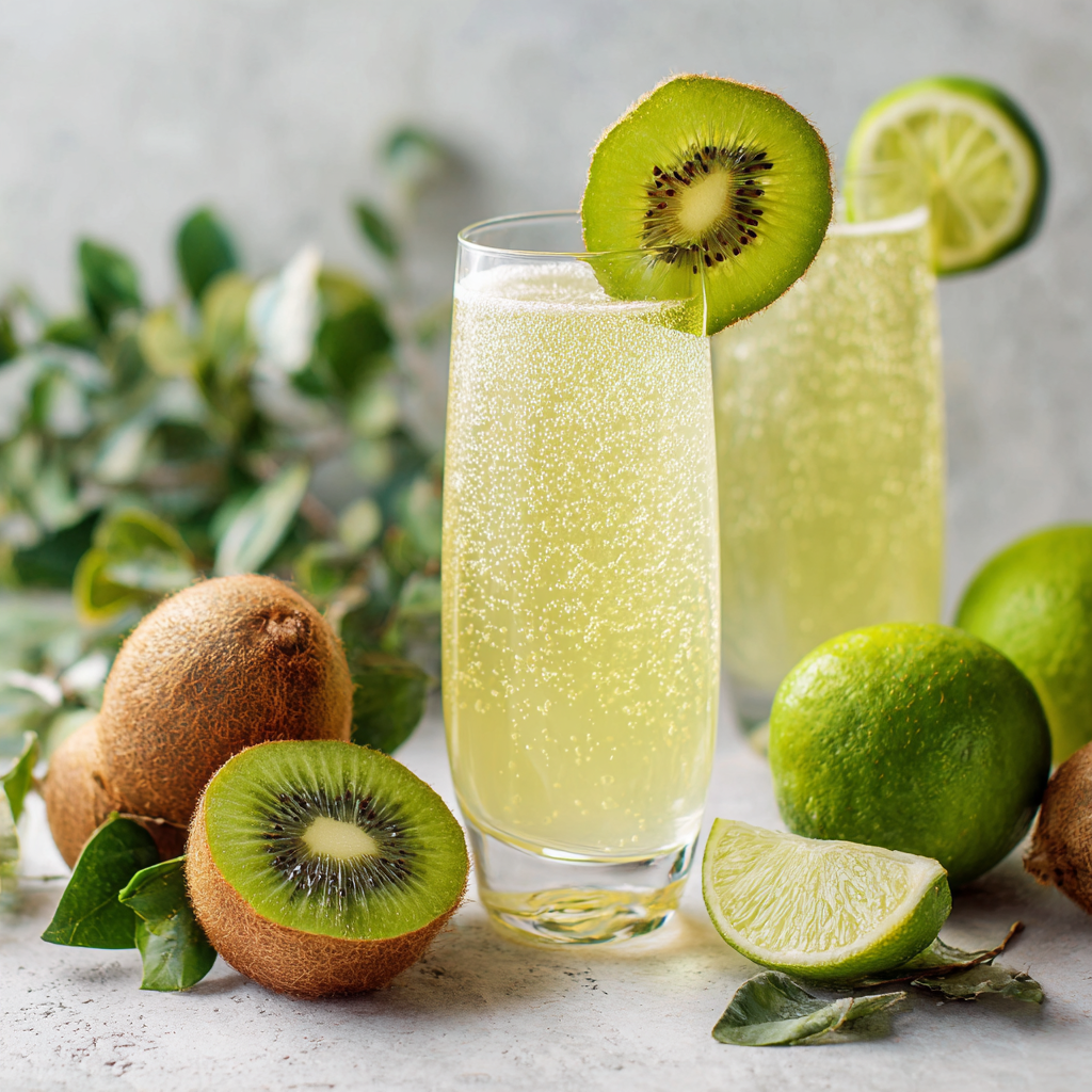 Kiwi Lime Sparkler Recipe 2 Kiwi Lime Sparkler Recipe - Recipe Image