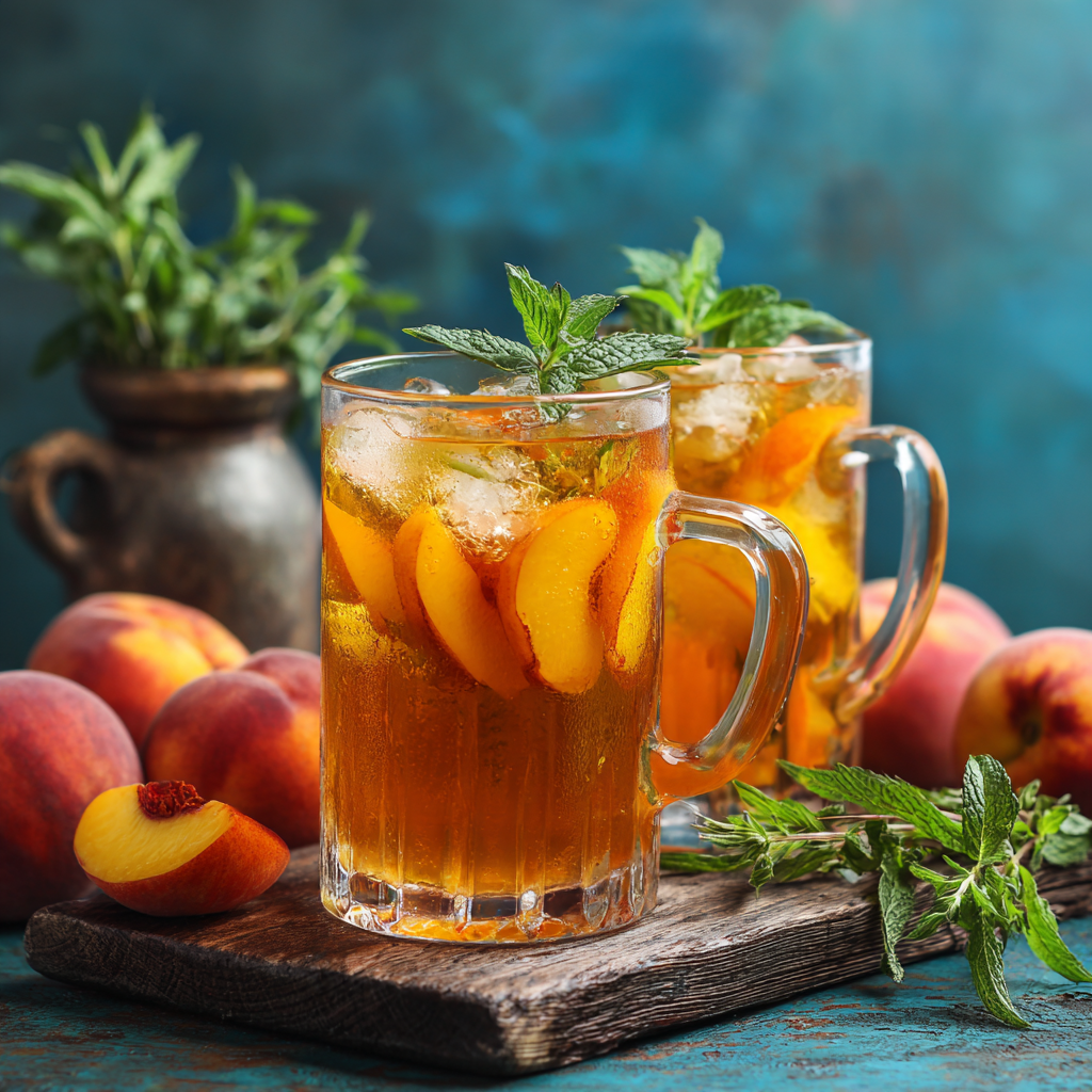 Peach Iced Tea Recipe 3 Peach Iced Tea Recipe - Recipe Image