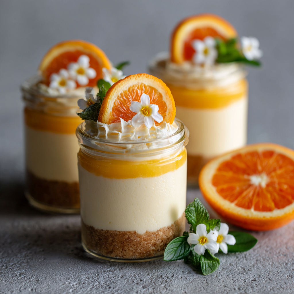 Tropical Orange Cheesecake Jars Recipe - Recipe Image