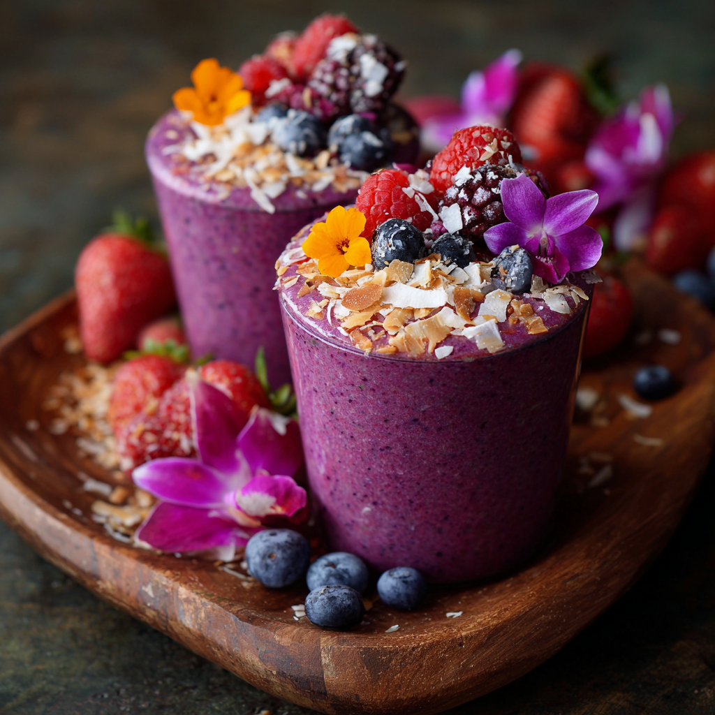 Tropical Berry Smoothie Cups Recipe 3 Tropical Berry Smoothie Cups Recipe - Recipe Image