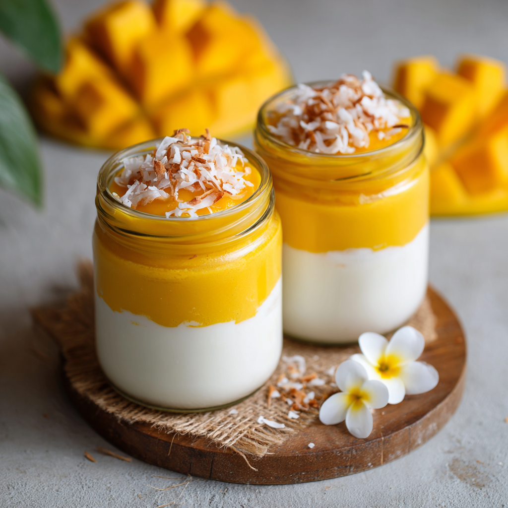 Mango Coconut Yogurt Jars Recipe - Recipe Image