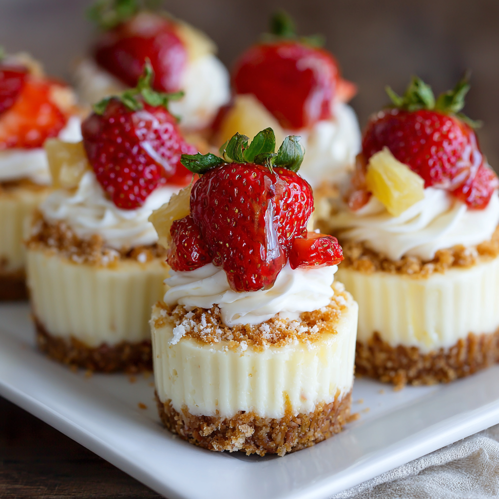 Strawberry Pineapple Cheesecake Cups Recipe 2 Strawberry Pineapple Cheesecake Cups Recipe - Recipe Image
